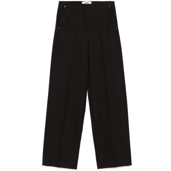 Fendi Women Wide Leg Wool Trousers
